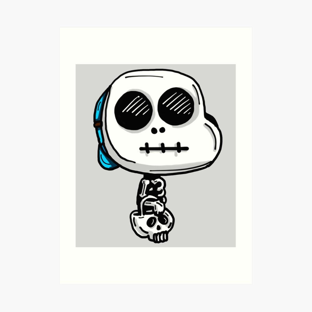 Gumball Watterson from The Amazing World of Gumball™ wearing a Halloween Skeleton Costume Art Print