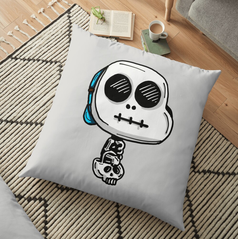 Gumball Watterson from The Amazing World of Gumball™ wearing a Halloween Skeleton Costume Floor Pillow