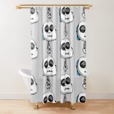 Gumball Watterson from The Amazing World of Gumball™ wearing a Halloween Skeleton Costume Shower Curtain