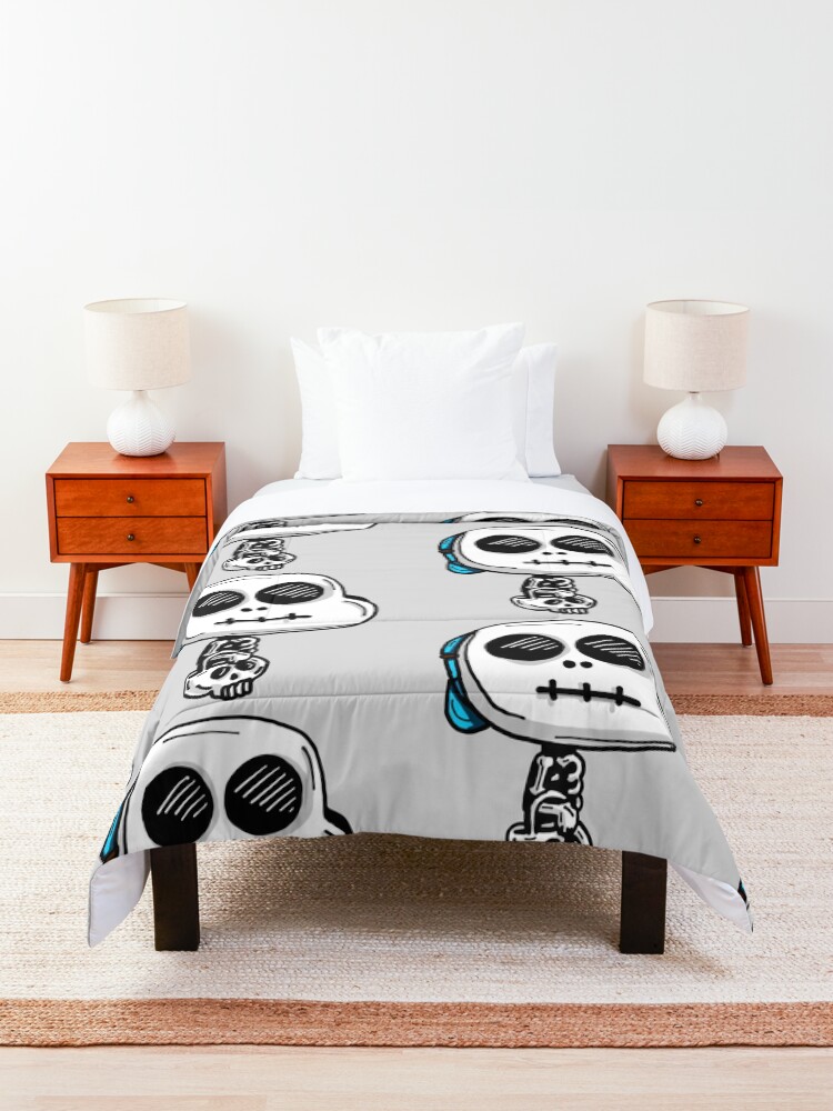 Alternate view of Gumball Watterson from The Amazing World of Gumball™ wearing a Halloween Skeleton Costume Comforter