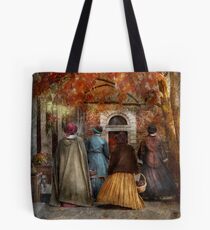 Autumn - A walk downtown Tote Bag