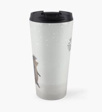 Nursery art - Owl and hedgehog in the fog Travel Mug