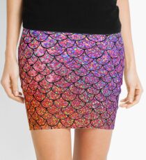 Colorful Glitter Mermaid Scales Mini Skirt