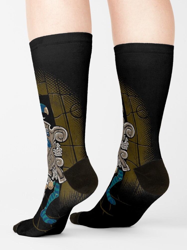 Alternate view of One of Us Always Lies - Labyrinth Door - Goblin - 80's Fantasy Socks