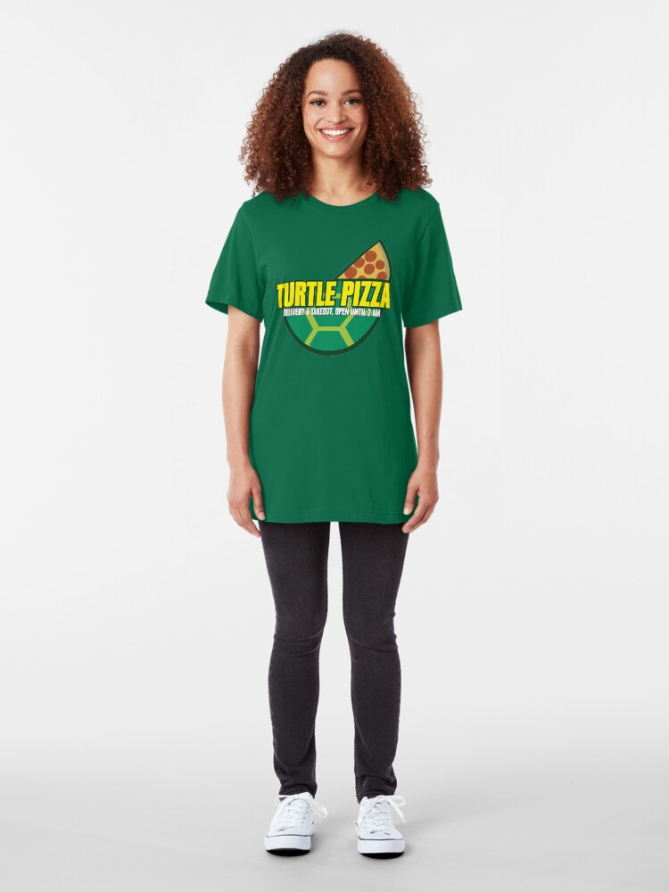 Alternate view of Turtle Pizza Slim Fit T-Shirt