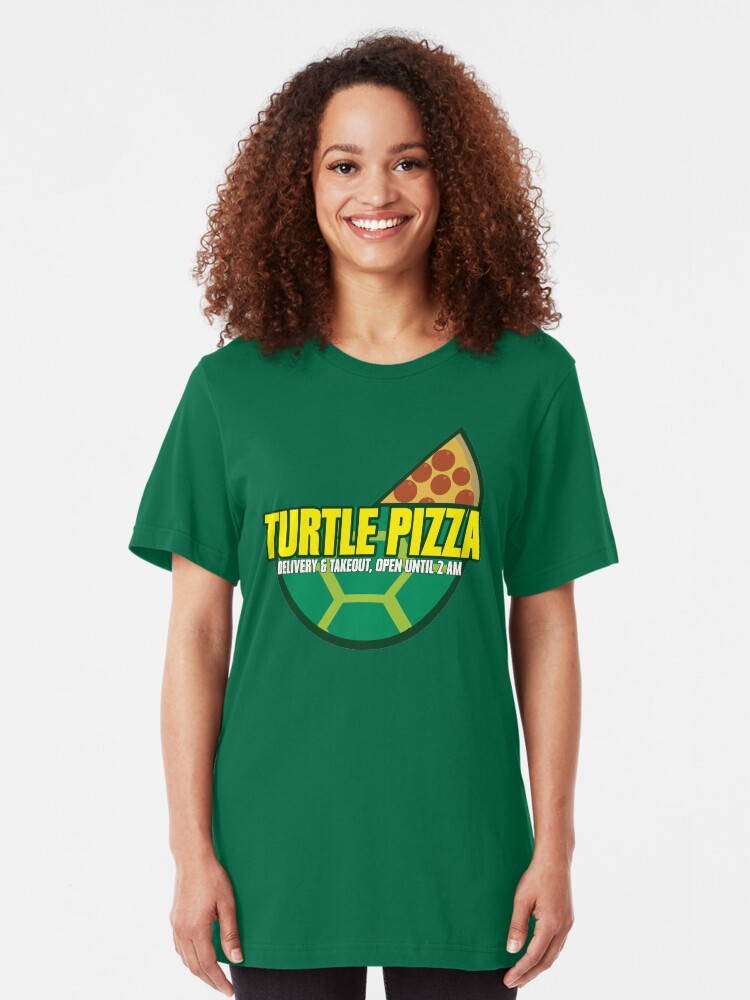Alternate view of Turtle Pizza Slim Fit T-Shirt