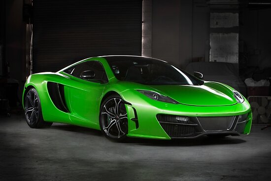 Verde Ithaca Mclaren Mp4 12c Poster By Ianrothstudios Redbubble