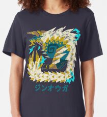 Monster Hunter World Iceborne Zinogre Kanji Icon Slim Fit T-Shirt