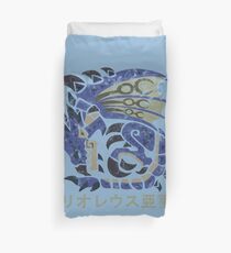 Monster Hunter World Azure Rathalos Kanji Icon Duvet Cover