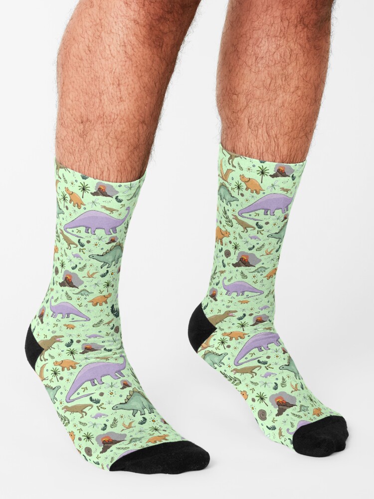 Alternate view of Dinosaurs in Green Socks