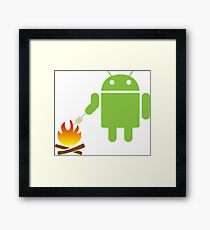 Android eats a marshmallow Framed Print