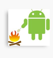 Android eats a marshmallow Canvas Print