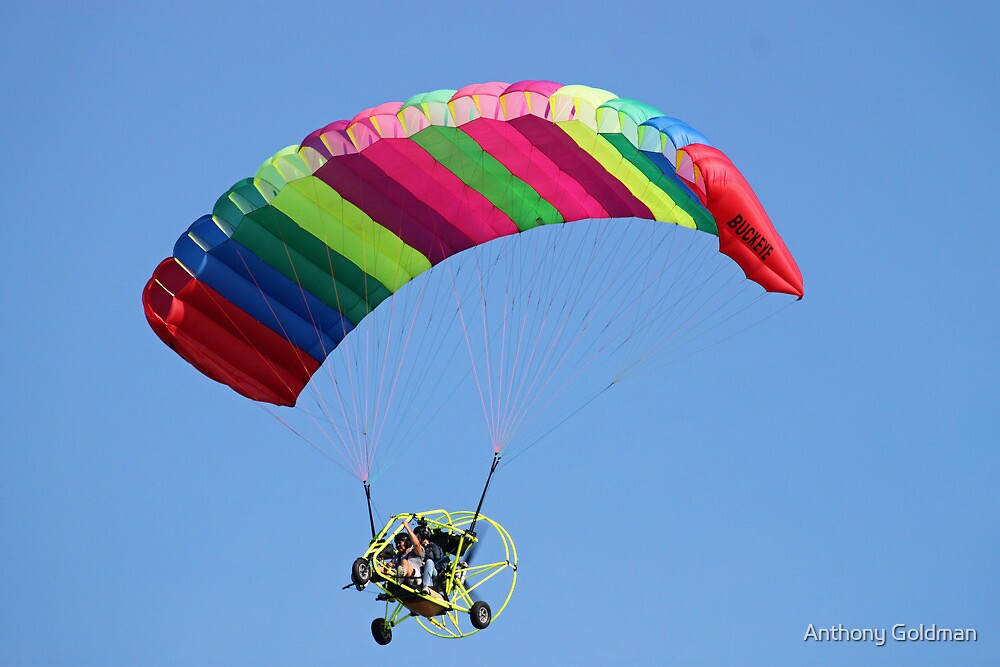 "Ultralite aircraft with very man made wings!" by Anthony Goldman