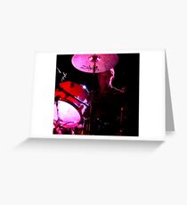 Cliffy on drums Greeting Card