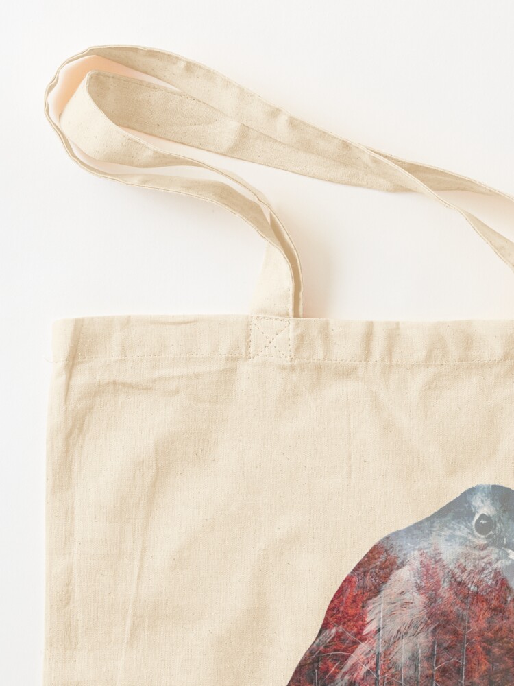 Alternate view of Forest Robin on a Branch Tote Bag