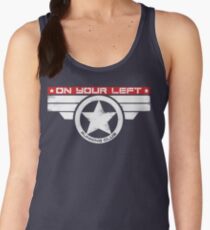 "On Your Left Running Club" Hybrid Inverted Women's Tank Top