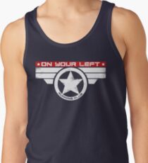"On Your Left Running Club" Hybrid Inverted Tank Top