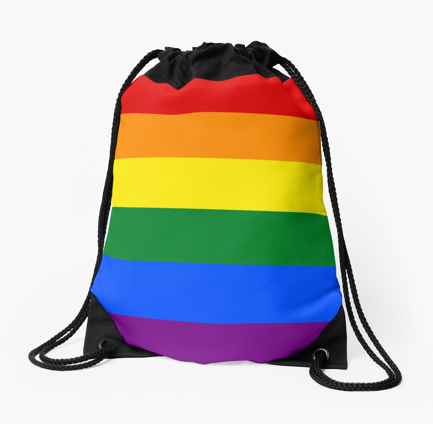 "LGBTQ Pride Flag Rainbow Flag" Drawstring Bag by ArgosDesigns Redbubble