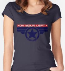 "On Your Left Running Club" Hybrid Fitted Scoop T-Shirt