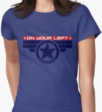 "On Your Left Running Club" Hybrid Women's Fitted T-Shirt