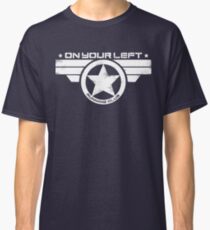 "On Your Left Running Club" Distressed Print 2 Classic T-Shirt