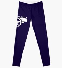 "On Your Left Running Club" Distressed Print 2 Leggings