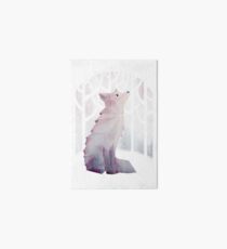 Fox in the Snow Art Board Print