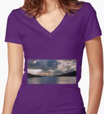 Halki Rays Women's Fitted V-Neck T-Shirt