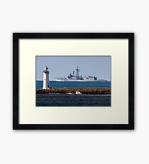 HMAS Melbourne going past Port Fairy Framed Print