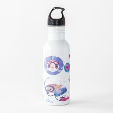 Cory cats on voyage Water Bottle