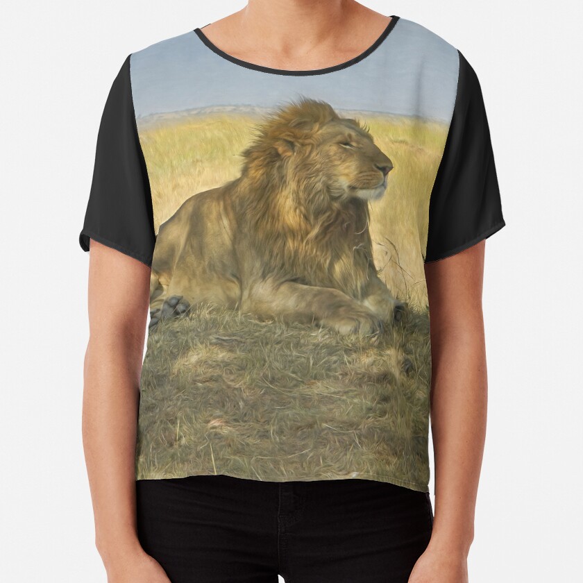 Royal Afternoon Rest Chiffon Top