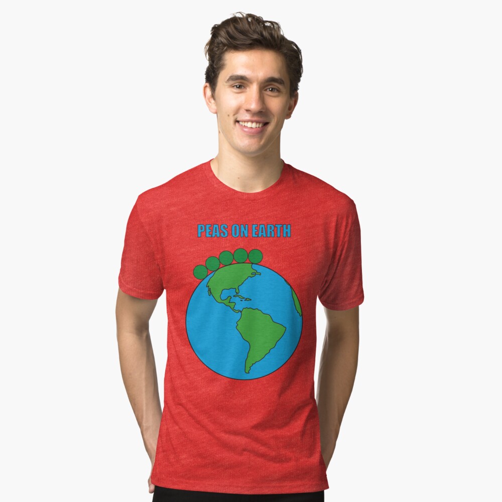 Peas On Earth Tri-blend T-Shirt