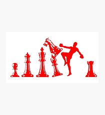 Kickboxing Chess Knee Red Photographic Print