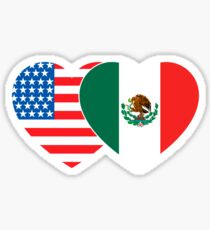 Mexican Flag Heart Stickers | Redbubble