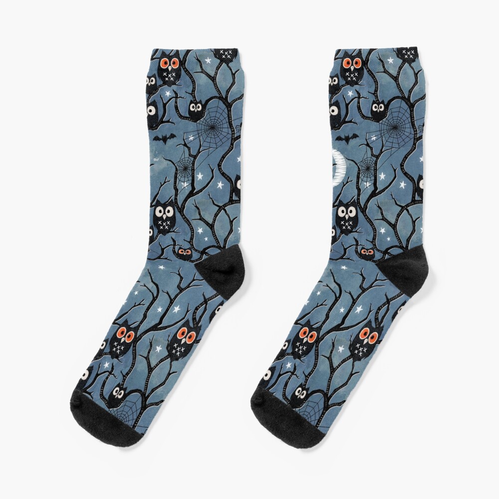 Spooky woods owls Socks