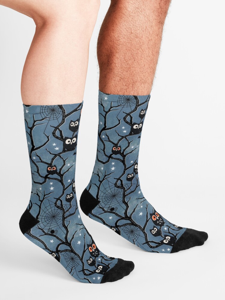 Alternate view of Spooky woods owls Socks