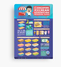 Singapore icecream sandwiches infographic design Canvas Print