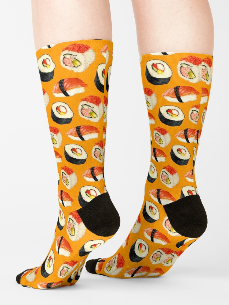 Alternate view of Sushi Pattern - Orange Socks