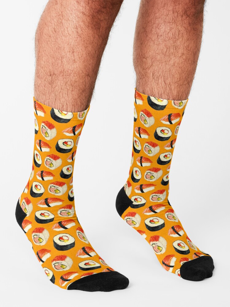 Alternate view of Sushi Pattern - Orange Socks