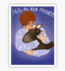 Cavetown and Fig Hug All Your Friends Sticker