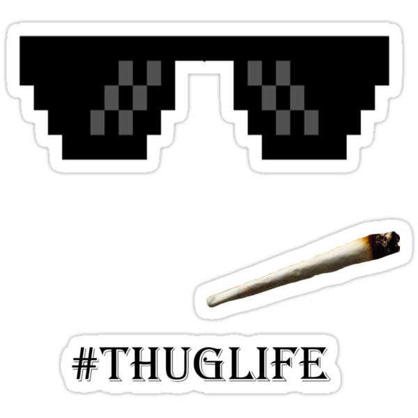 \u0026quot;Thug Life Glasses\u0026quot; Stickers by NewTrigger020  Redbubble