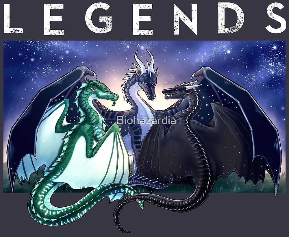 "Wings of Fire Legends Fathom, Darkstalker, Clearsight" by