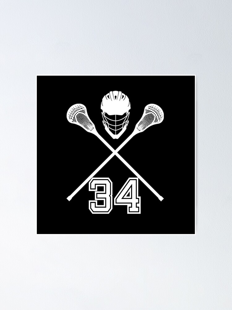 "Lacrosse Jersey Number 34 Lax Player Uniform No 34 Sports Fan Gift