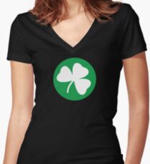 Shamrock - Boston Women's Fitted V-Neck T-Shirt