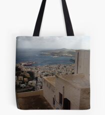 Syros harbor Tote Bag