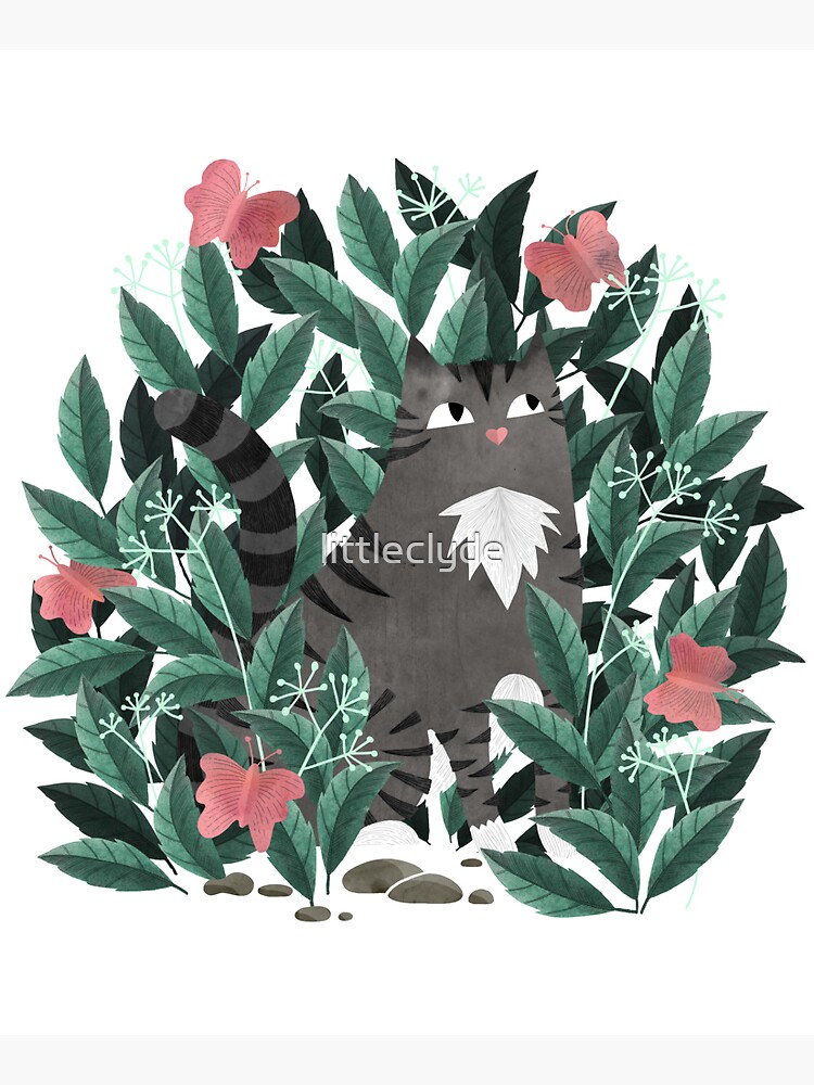 Butterfly Garden (Tabby Cat Version) by littleclyde