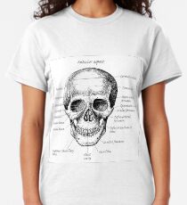 The main bones of the human skull. Classic T-Shirt