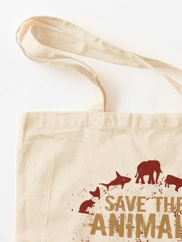 Alternate view of save the animals, EAT PEOPLE Tote Bag