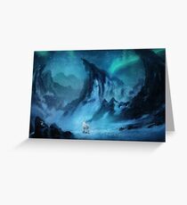 Wolf in a snow landscape Greeting Card