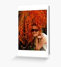 Orange Seed Hair Greeting Card